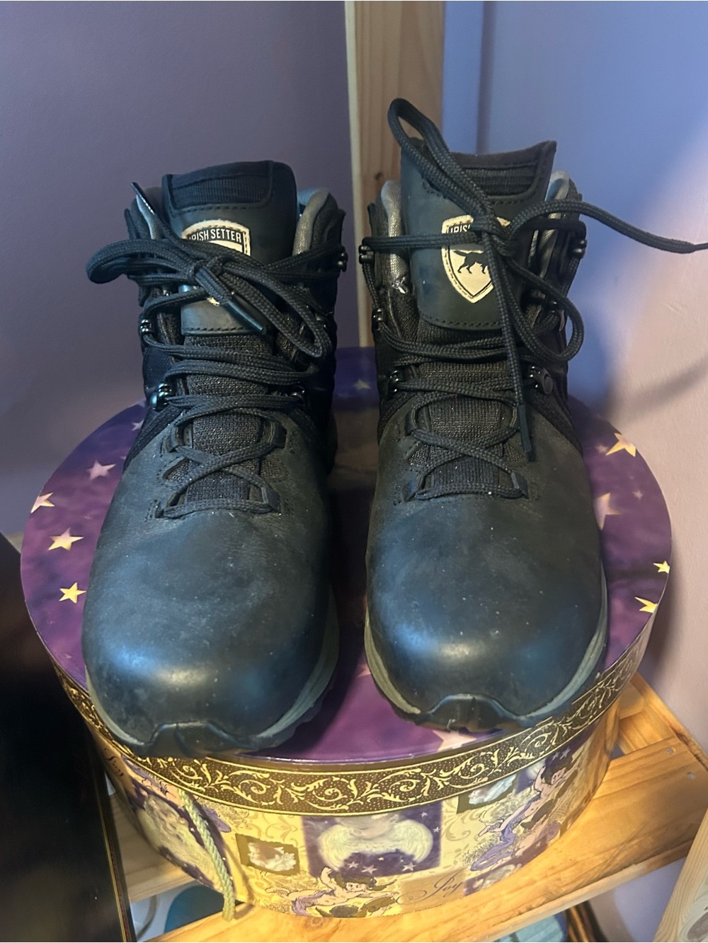Irish Setter Black Lace-Up Safety Boots